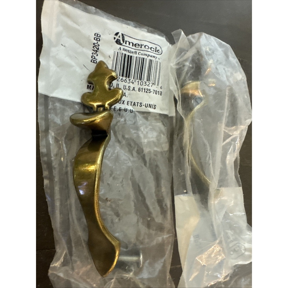 Amerock BP3420-BB Brass Mock Latch 3"cc Cabinet Arch Pull - Lot of 2